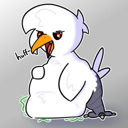 feathers onomatopoeia predator/prey red_eyes simple_background simple_coloring sound_effects tail tail_feathers text tuft vore jtay avian bird gull lari larid 1:1 hi_res shaded soft_shading