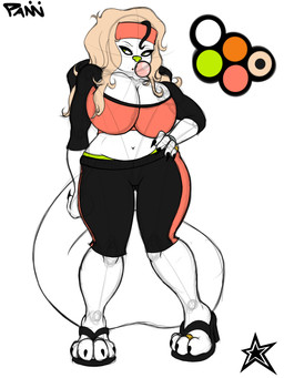 4_toes albino big_breasts black_hair blaqink breasts bubble_gum chubby clothed clothing fur green_eyes green_nose hair headband heels huge_breasts navel panini pink_hair pose ring skunk thick_thighs toe_ring white_fur wide_hips
Rating: Safe
Score: 1
User: Evan
Date: February 02, 2014