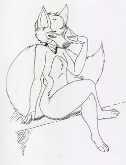 anthro biped blush crossed_legs femboy hair looking_at_viewer machine male overbite simple_background sitting smile solo tail teeth white_background taiarts five_nights_at_freddy's five_nights_at_freddy's_2 scottgames funtime_foxy_(fnaf) mangle_(fnaf) animatronic canid canine fox mammal robot 2016 hi_res monochrome traditional_media_(artwork)