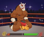 adult_on_young age_difference anatomically_correct anthro big_dom_small_sub big_penis brown_body brown_fur clothed clothing dominant duo erection facesitting fighting_ring fur gameplay_mechanics genitals gui health_bar male male/male mask muscular muscular_male musk nipples older_male older_on_young orange_body partially_clothed penis pinned sitting_on_another size_difference sports_mask sportswear wrestling wrestling_mask young young_anthro young_male younger_anthro younger_male foxserx cal_(lmao0384) zoltan_(lmao0384) bird_dog canid canine canis domestic_dog equid equine golden_retriever horse hunting_dog mammal retriever absurd_res hi_res