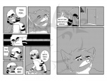 anthro canid canine canis comic dialogue domestic_dog duo english_text greyscale male male/male mammal mobilemutt monochrome text