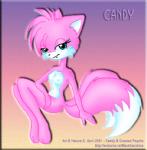 2001 2_tails anthro breasts candy_(cracked_psycho) canid canine female fox fur helena_soderberg low_res mammal multi_tail nude pink_body pink_fur sega solo sonic_the_hedgehog_(series) tail