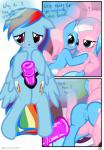 absurd_res aloe_(mlp) anus blue_body blue_feathers blue_fur blush comic cutie_mark dialogue dildo earth_pony english_text equid equine feathered_wings feathers female female/female feral friendship_is_magic fur genitals group group_sex hair hasbro hi_res hisexpliciteditor horse indirect_incest_(lore) lotus_(mlp) mammal multicolored_hair my_little_pony mythological_creature mythological_equine mythology pegasus pink_blush pony presenting pussy pyruvate rainbow_dash_(mlp) rainbow_hair semi-anthro sex sex_toy sibling_(lore) spa strapon text third-party_edit threesome trio twins_(lore) vaginal wings