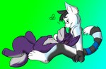 anthro cuddling duo eyewear fur glasses hug lying male male/male multicolored_body multicolored_fur multicolored_tail nuzzling paws purple_body purple_fur romantic romantic_couple simple_background tail white_background young young_anthro spiffy_fox_kili skylar_wing zander_oro canid canine canis domestic_cat felid feline felis mammal wolf 2010 absurd_res colored hi_res