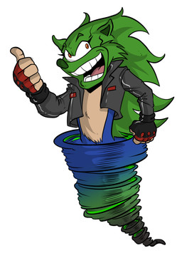 after_transformation anthro big_teeth black_clothing black_jacket black_topwear blue_body blue_fur clothing fingerless_gloves fur gesture gloves green_head hand_gesture handwear jacket looking_at_viewer male open_mouth open_smile orange_eyes simple_background smile solo thumbs_up topwear tornado transformation white_background guladibujante sega sonic_the_hedgehog_(series) the_mask sonic_the_hedgehog eulipotyphlan hedgehog mammal 2025 absurd_res colored crossover hi_res