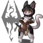 2013 balls blush chest_tuft drxpears ear_piercing face_paint feline fur khajiit male mammal nipples penis piercing plain_background solo sword the_elder_scrolls the_elder_scrolls_v:_skyrim tuft video_games weapon white_background yellow_eyes
Rating: Explicit
Score: 12
User: Seven_Twenty
Date: January 11, 2014