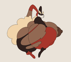 anthro areola big_areola big_breasts big_butt big_nipples blotchy_areola bottomwear breasts brown_areola brown_body brown_fur brown_nipples brown_tail butt clothing clown_makeup cosplay crossover_cosplay domino_mask eyemask eyewear female floppy_ears fur huge_breasts huge_butt huge_thighs looking_back lop_ears makeup mask nipples rear_view round_tail simple_background solo tail thick_thighs torn_bottomwear torn_clothing nsfwoaf batman_(series) dc_comics nintendo pokemon harley_quinn generation_4_pokemon lopunny pokemon_(species) 2026 crossover digital_drawing_(artwork) digital_media_(artwork) full-length_portrait portrait