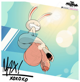 anthro anus balls big_balls big_penis butt eyes_closed fur genitals glass huge_balls huge_penis hyper hyper_balls hyper_genitalia hyper_penis light male pawpads paws penis smile solo sunlight white_body white_fur thewilldpink sam_and_max max_(sam_and_max) lagomorph leporid mammal rabbit 2025 hi_res watermark
