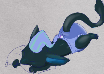 3_toes 4_fingers anthro barefoot beak beak_closed big_diaper big_ears biped black_beak black_body black_fur black_tail black_tail_tuft blue_inner_ear claws clean_diaper clothed clothed_anthro clothed_male clothing diaper eyes_closed feet finger_claws fingers fur glistening glistening_body glistening_legs hat head_on_pillow headgear headwear high-angle_view hindpaw lying male male_anthro mouth_closed nightcap on_front on_pillow pattern_clothing pattern_hat pattern_headgear pattern_headwear paws pillow purple_clothing purple_diaper purple_hat purple_headgear purple_headwear semi-anthro sleeping solo striped_clothing striped_hat striped_headgear striped_headwear stripes tail tail_tuft toe_claws toes topless topless_anthro topless_male tuft wearing_diaper young young_anthro young_male tropojet deadlock_(game) mythology valve rem_(deadlock) avian bird chimera dream_creature gryphon mythological_avian mythological_creature 2026 hi_res