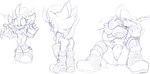 anthro blush bodily_fluids boots butt clothing crying curvy_figure dialogue embarrassed female footwear genitals gloves handwear hourglass_figure multiple_poses nipples pose pussy shoes simple_background sitting solo spots spread_legs spread_pussy spreading standing talking_to_viewer tears text white_background hildahyena sega sonic_the_hedgehog_(series) fan_character hilda_the_hyena hyena mammal absurd_res blue_and_white english_text hi_res monochrome