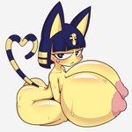 anthro areola big_areola big_breasts big_nipples bodily_fluids breasts female huge_areola huge_breasts huge_nipples hyper hyper_breasts nipples nude pink_areola pink_nipples simple_background solo sweat white_background mossyartburger animal_crossing nintendo ankha_(animal_crossing) domestic_cat felid feline felis mammal 1:1 absurd_res hi_res