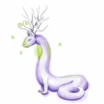 3_toes ambiguous_gender antlers biped bipedal_feral feet feral fleep fur glowbug glowing_throat horn pharoahqueen purple_body purple_fur simple_background solo tendrils toes white_background