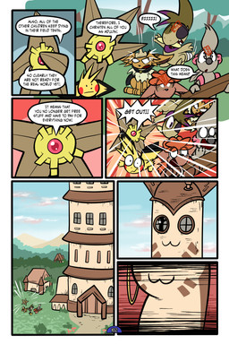 7_panel_comic ambiguous_gender answer biped black_cape black_clothing black_eyes black_nose black_tail black_text brown_body brown_eyes brown_fur brown_hair building cape cheek_spots closed_smile clothing day dialogue dot_eyes dot_pupils empty_eyes exclamation_point eye_patch eyebrows eyelashes eyes_closed eyewear feral fluffy fluffy_tail food forest fur gem grass group hair inner_ear_fluff looking_at_another motion_lines mouth_closed neck_tuft one_eye_obstructed open_mouth open_smile outside page_number paws plant poker_face pupils purple_eyes purple_scarf quadruped question question_mark red_cheeks red_gem scarf sharp_teeth simple_eyes sky smile speech_bubble stamped standing tail talking_to_another teeth text text_box toony translucent translucent_hair tree tuft tusks white_eyes white_pupils white_sclera window yelling yelling_at_another yellow_body virmir nintendo pokemon pokemon_mystery_dungeon spike_chunsoft virmir_(character) zinc_(zincxiron) axew eevee furret generation_1_pokemon generation_2_pokemon generation_5_pokemon humanoid pichu pokemon_(species) staryu timburr vulpix 2025 2:3 absurd_res comic english_text hi_res female_(lore) male_(lore)