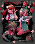 accessory bangs braided_hair clothing dress eyelashes female flower flower_in_hair food frown fruit green_eyes hair hair_accessory leaf monster_girl_(genre) not_furry plant red_hair smile solo strawberry teeth transformation transformation_sequence vivipary feefal elemental_creature elemental_humanoid flora_fauna food_creature food_humanoid fruit_humanoid humanoid living_fruit plant_humanoid hi_res