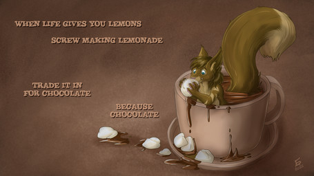 anthro beverage blue_eyes candy chocolate container crossgender cup dessert dipstick_tail female fluffy fluffy_tail food hot_chocolate markings marshmallow nude nude_female partially_submerged pink_nose solo tail tail_markings text flinters arcan_(character) mammal rodent sciurid tree_squirrel 16:9 2025 english_text hi_res widescreen