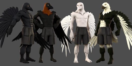 5_fingers 5_toes abs anthro athletic athletic_anthro athletic_male barefoot black_body black_feathers bottomwear brown_body brown_feathers clothed clothing feathered_wings feathers feet fingers humanoid_feet humanoid_hands male multicolored_body multicolored_feathers plantigrade shorts solo standing toes topless topless_anthro topless_male two_tone_body two_tone_feathers white_body white_feathers winged_arms wings petruz petruz_(modeler) avian bird corvid corvus_(genus) oscine passerine raven 3d_(artwork) blender_(artwork) digital_media_(artwork) hi_res