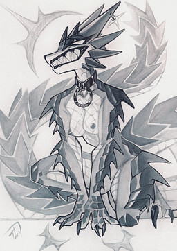 anthro breasts claws collar female finger_claws furgonomic_piercing furgonomics horn horn_piercing piercing sharp_teeth shell sickle_claw small_breasts solo spiked_shell spiked_tail spikes spikes_(anatomy) tail teeth toe_claws tlen_borowski darya_(tlen) lizard reptile scalie absurd_res hi_res painting_(artwork) traditional_media_(artwork) traditional_painting_(artwork) traditional_watercolor_(artwork) watercolor_(artwork)