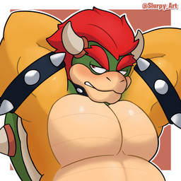 anthro male male/male solo slurpyart mario_bros nintendo bowser animal_humanoid humanoid koopa koopa_humanoid scalie scalie_humanoid absurd_res hi_res