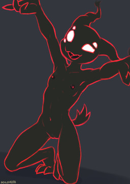 anthro areola biped breasts female fingers front_view genitals looking_at_viewer navel nipples nude nude_anthro nude_female simple_background smile solo tail tongue vulva sealer4258 nintendo pokemon mimi_(sealer4258) generation_7_pokemon mimikyu pokemon_(species) 2026 absurd_res digital_drawing_(artwork) digital_media_(artwork) hi_res
