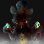 black_background blood bodily_fluids eye_gouge eyeless machine mutilation robot_gore simple_background smile solo text what_has_science_done caramelcraze five_nights_at_freddy's scottgames freddy_(fnaf) animatronic bear mammal robot 1:1 absurd_res english_text hi_res