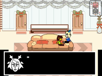 anthro bodily_fluids breast_play breastfeeding breasts duo feet female foot_fetish foot_play footjob genital_fluids handjob hoofjob hooves male male/female nursing_handjob one_breast_out penile precum sex speech_bubble text bladedbard deltarune undertale_(series) carol_holiday kris_(deltarune) human mammal 4:3 animated digital_media_(artwork) long_playtime pixel_(artwork) pixel_animation