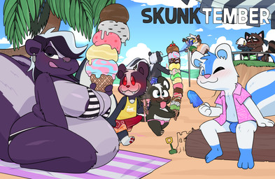 beach belly big_belly dessert erection female food group_photo huge_belly ice_cream log male one_eye_closed popsicle sport text volleyball wink wood crushpepper oxynard pepper_(crushpepper) pepper_(crushpepper)_(skunk_form) canid canine mammal mephitid raccoon_dog skunk tanuki absurd_res digital_drawing_(artwork) digital_media_(artwork) english_text hi_res shaded simple_shading