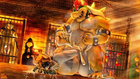 anal anthro armband ball_gag being_watched blindfold blonde_hair bodily_fluids bracelet brick_floor brick_wall brown_body chain chastity_cage chastity_device clothing collar cuffs_(clothing) cum cum_inside degradation dungeon duo erection fire gag genital_fluids genitals group hair jewelry leaking_cum light logo looking_at_another male male/male moobs multicolored_body musclegut muscular musk musk_cloud nipples orange_body overweight penis penis_poking_out penis_through_leghole pink_nipples plate prison_bars purple_body red_hair restrained robe rough_sex sex shell spiked_armband spiked_bracelet spiked_collar spiked_shell spikes spikes_(anatomy) tan_nipples thick_thighs two_tone_body voyeur wall_(structure) white_body yellow_body moonwulf activision crash_bandicoot_(series) dragon_ball dragon_ball_super mario_bros mario_golf mario_golf:_super_rush nintendo undertale_(series) asgore_dreemurr bowser champa dingodile giran master_duff master_lob moonwulf_(character) koopa koopa_troopa reptile scalie tortoise turtle 2025 3d_(artwork) absurd_res digital_media_(artwork) hi_res source_filmmaker_(artwork)