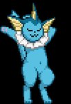 :3 ambiguous_gender anthro biped blue_body bouncing dancing looking_at_viewer navel pawpads paws semi-anthro solo zabozamojo nintendo pokemon eeveelution generation_1_pokemon pokemon_(species) vaporeon 2024 2d_animation alpha_channel animated digital_media_(artwork) frame_by_frame motion_tweening pixel_(artwork) pixel_animation short_playtime