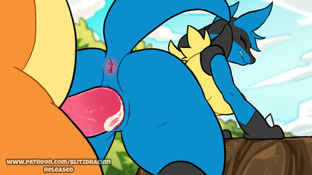 animal_genitalia anthro balls beach bodily_fluids breasts butt cum cum_in_vagina cum_inside duo eyes_closed faceless_character faceless_male female female_penetrated from_behind_position genital_fluids genitals male male/female male_penetrating male_penetrating_female nipples penetration penis seaside sex vaginal vaginal_penetration vulva blitzdrachin conditional_dnp nintendo pokemon canid charizard generation_1_pokemon generation_4_pokemon lucario mammal pokemon_(species) reptile scalie 16:9 2d_animation animated frame_by_frame widescreen