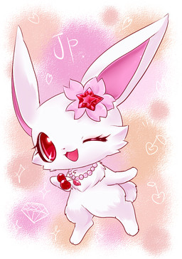 :3 abstract_background anthro barefoot big_eyes biped cherry cherry_blossom chest_tuft eyelashes feet female flower food front_view fruit fur gem gradient_background happy jewelry long_ears looking_at_viewer necklace nude one_eye_closed open_mouth open_smile plant prunus_(flower) red_eyes ruby_(gem) semi-anthro simple_background smile solo toony tuft white_body white_fur wink shimiziuns jewelpet sanrio sega sega_fave ruby_(jewelpet) hare japanese_hare lagomorph leporid mammal 2017 full-length_portrait portrait