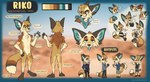 anthro beverage blue_tongue bottomwear brown_body brown_fur canid canine clothing coffee dipstick_tail electronics fennec_fox fox fur heart_symbol inner_ear_fluff kerchief male mammal markings model_sheet neckerchief nose_to_nose phone red_fox riko_(kilometers) shirt shorts solo tail tail_markings tan_body tan_fur tank_top text tongue topwear true_fox tuft waywardmutt whiskers