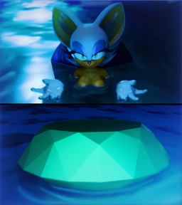 anthro bat_wings big_breasts big_ears black_nose blue_eyeshadow breasts clothing eyelashes eyeshadow female fur gloves green_eyes handwear makeup master_emerald membrane_(anatomy) membranous_wings partially_submerged smile solo white_clothing white_gloves white_handwear wings yellow_body yellow_fur mashkiel i'll_teach_you_everything_(chainsaw_man) sega sonic_the_hedgehog_(series) rouge_the_bat bat mammal 3d_(artwork) digital_media_(artwork) hi_res meme