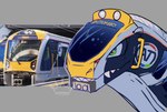 2023 auckland_transport belly blue_belly blue_body blue_markings digital_drawing_(artwork) digital_media_(artwork) dragon ekanos electric_railcar english_text exposed_teeth falkarth fangs feral grey_background grey_sclera grupo_caf handle headlights headshot_portrait hi_res how_to_dragon_your_train hybrid living_machine living_train living_vehicle locomorph logo machine male markings meme metallic_body multicolored_body multicolored_eyes mythological_creature mythological_scalie mythology new_zealand new_zealand_am_class overbite photo portrait pupils railcar red_pupils reference_image reptile scalie signature simple_background smile solo teeth text train two_tone_body vehicle watermark yellow_markings yellow_text