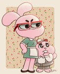 age_difference aged_down anthro buckteeth clothing duo eyewear female footwear fur glasses older_female pink_body pink_fur shoes teeth young phoenixkenny cartoon_network the_amazing_world_of_gumball joanna_watterson richard_watterson lagomorph leporid mammal rabbit mother_(lore) mother_and_child_(lore) mother_and_son_(lore) parent_(lore) parent_and_child_(lore) parent_and_son_(lore) son_(lore)