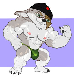 4_fingers 4_toes abs anthro areola bangs barazoku beanie biceps big_muscles big_pecs biped black_beanie black_claws black_clothing black_finger_claws black_hat black_headwear black_nose black_toe_claws brown_eyebrows brown_hair bulge claws clothed clothed_anthro clothed_male clothing countershade_arms countershade_face countershade_fur countershade_legs countershade_torso countershading deltoids eyebrows eyewear feet finger_claws fingers fist flexing flexing_bicep fur glasses green_clothing green_thong green_underwear grey_body grey_fur grin hair hair_over_eye hat headgear headwear huge_muscles humanoid_feet humanoid_hands looking_at_self male male_anthro multicolored_body multicolored_fur muscular muscular_anthro muscular_male navel nipples pecs pink_areola pink_nipples plantigrade quads simple_background smile solo standing teeth thong three-quarter_view toe_claws toes topless topless_anthro topless_male triceps two_tone_body two_tone_fur underwear wearing_glasses white_body white_countershading white_fur white_inner_ear bristol league_of_legends riot_games tencent chris_(darknevoir) mammal yordle digital_media_(artwork) full-length_portrait hi_res portrait