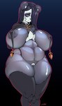 2022 alternative_fashion android anthro areola bear belly_rolls big_areola big_breasts breasts clothed clothing curvy_figure cybernetic_arm cybernetic_leg cybernetic_limb cybernetics cyborg digital_media_(artwork) female fishnet_clothing genitals giant_panda goth grey_areola hair hair_over_eye hand_between_breasts hands_together hi_res huge_areola huge_breasts machine mammal navel nun one_eye_obstructed pussy robot skimpy slightly_chubby solo sukebepanda thick_thighs voluptuous wide_hips