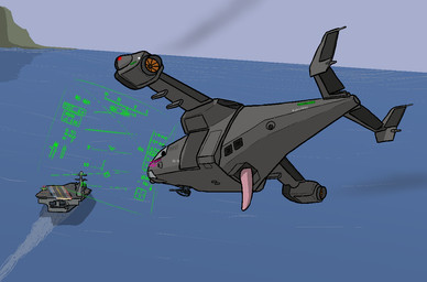 aircraft aircraft_carrier av-42c blush genitals gun hud kestrel_(vtol_vr) looking_back machine male penis ranged_weapon sea ship solo text vehicle vtol warship water watercraft weapon fogspot vtol_vr dire_aircraft dire_machine dire_vehicle living_aircraft living_machine living_vehicle aliasing digital_media_(artwork) english_text