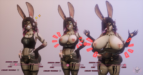 anthro big_breasts bodily_fluids breast_expansion breast_milking breasts expansion female growth huge_breasts lactating slider_(control) solo text wynterbunny lagomorph mammal slider 256:135 3d_(artwork) 4k absurd_res digital_media_(artwork) english_text hi_res