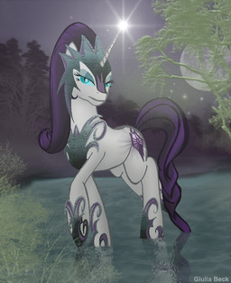 armor corruption cutie_mark female feral hair horn solo giuliabeck friendship_is_magic hasbro my_little_pony mythology rarity_(mlp) equid equine mammal mythological_creature mythological_equine unicorn