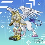 anthro armor clothing female gloves handwear mask officialseraphi solo wings anonymous_artist bandai_namco digimon digimon_(species) nefertimon 1:1