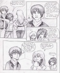 clothed clothing comic coop_(wrng) dialogue english_text female greyscale human male mammal monochrome natsume_(wrng) natsumewolf not_furry rikku text wolf's_rain wolf's_rain_next_generation