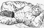 abs anthro biceps big_penis genitals male muscular muscular_anthro muscular_male pecs penis scar solo striped_body stripes thick_penis vein veiny_penis eurobeat sdorica pang_(sdorica) felid mammal pantherine tiger hi_res monochrome