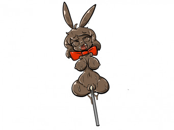 amputee anthro breasts brown_body candy chocolate dessert disability female food genitals hair looking_up missing_all_arms missing_all_legs missing_all_limbs missing_arm missing_leg missing_limb navel neck_bow nipples nude open_mouth quadruple_amputee ribbons simple_background smile solo vulva wet white_background pencil-arts food_creature lagomorph leporid living_candy living_chocolate mammal rabbit 2024 digital_media_(artwork) hi_res