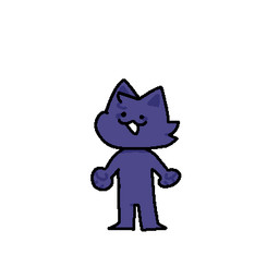 :3 anthro blue_body female open_:3 simple_background smile solo tail rantheamazingcat ran_(rantheamazingcat) domestic_cat felid feline felis mammal 1:1 digital_media_(artwork) low_res