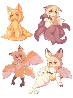 anthro arthropod_abdomen avian_feet black_body black_fur blush bodily_fluids breasts countershading cute_fangs egg embarrassed eyebrow_through_hair eyebrows fangs female flat_chested fur gloves_(marking) group hair happy insect_wings looking_at_viewer lying markings multi_arm multi_limb navel nipples nude on_back orange_body orange_fur oviposition peach_eyes simple_background standing tears teeth tentacles translucent translucent_hair white_background white_body white_countershading white_hair wings yellow_eyes young young_anthro young_female matsuura aquatic arthropod avian canid canine cephalopod coleoid fox goo_creature hybrid insect lepidopteran mammal mollusk moth octopodiform octopus scylla 2026 3:4 colored hi_res shaded