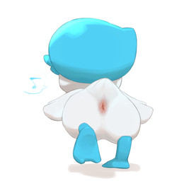 ambiguous_gender animal_genitalia blue_hair butt butt_focus cloaca feathers feral genitals hair musical_note musical_symbol simple_background solo symbol walking_away white_background white_body white_feathers beageiso nintendo pokemon avian generation_9_pokemon pokemon_(species) quaxly absurd_res hi_res
