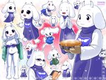 anthro bikini blush breasts chibi clothing different_styles female fur solo style_emulation swimwear two-piece_swimsuit white_body white_fur yajip cave_story one_stormy_night pop_team_epic the_moomins undertale undertale_(series) mei_(one_stormy_night) pipimi sue_sakamoto toriel toroko boss_monster_(undertale) bovid caprine goat lagomorph mammal mimiga moomin 2018 digital_media_(artwork) shaded