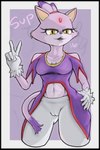 abs absurd_res blaze_the_cat breasts camel_toe clothed clothing felid feline female gloves handwear hi_res mammal saintmarmo sega solo sonic_the_hedgehog_(series) tail