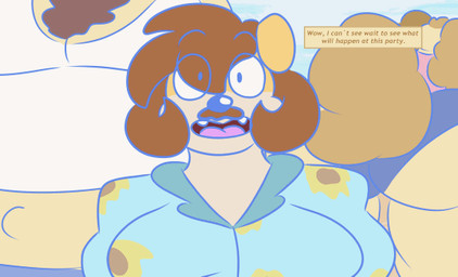 anal anthro anus belly belly_expansion belly_inflation big_penis bodily_fluids cum cum_in_ass cum_inflation cum_inside dialogue dialogue_box duo ejaculation expansion forest genital_fluids genitals inflation male male/male nipples nude penis plant sex sky tree startlin canid canine mammal 2d_animation animated