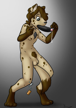 anthro balls biped black_foreskin drugs femboy foreskin genitals glans gradient gradient_background grey_background male nude penis penis_tongue pills pink_glans simple_background solo standalone_balls standing unusual_anatomy unusual_genitalia_placement unusual_penis_placement danaume hyena mammal spotted_hyena hi_res